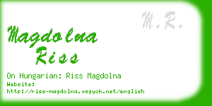 magdolna riss business card